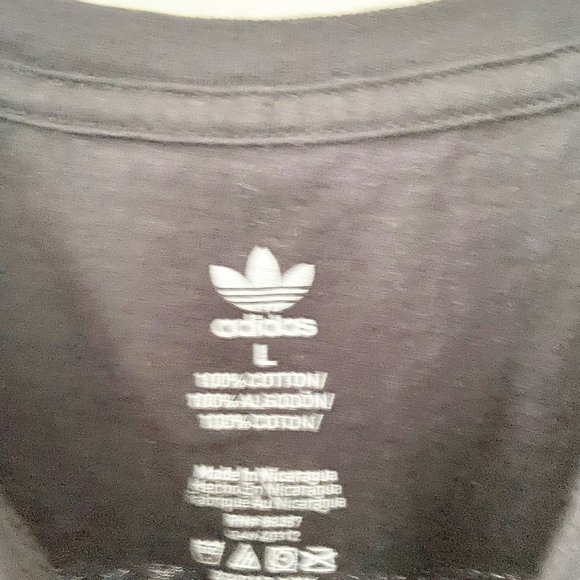 Adidas Black Classic Trefoil Mirror Tee T-Shirt - Picture 3 of 4